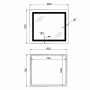 Дзеркало Lidz Kubis 700х800 з LED-підсвічуванням Touch, з антизапотіванням, з димером, рег. яскравості LD78LF9047080 SD00054571