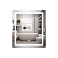 Зеркало Lidz Kubis 700х800 с LED-подсветкой Touch, с антизапотеванием, с диммером, рег. яркости LD78LF9047080