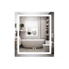 Дзеркало Lidz Kubis 700х800 з LED-підсвічуванням Touch, з антизапотіванням, з димером, рег. яскравості LD78LF9047080