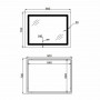Зеркало Lidz Kubis (KU2) 900х700 с LED-подсветкой Touch, с антизапотеванием, с диммером, рег. яркости LD78LF90448452 SD00054576