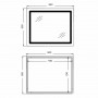 Дзеркало Qtap Cardinal (CA2) 800х600 з LED-підсвічуванням Touch, з антизапотіванням, з димером, рег. темп. кольору (3000-6500K) SD00054581