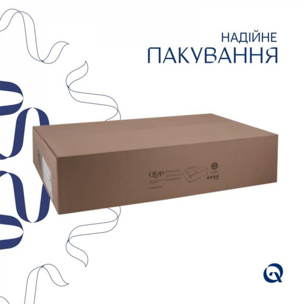 Комплект Qtap Kolibri: Раковина накладная 425x425x140 мм, White, квадратная + Донный клапан Pop-up PU02 SD00054592