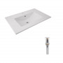 Комплект Albatross: Раковина врізна меблева 720x460x180 мм, White, прямокутна + Донний клапан Pop-up PU02O SD00054598