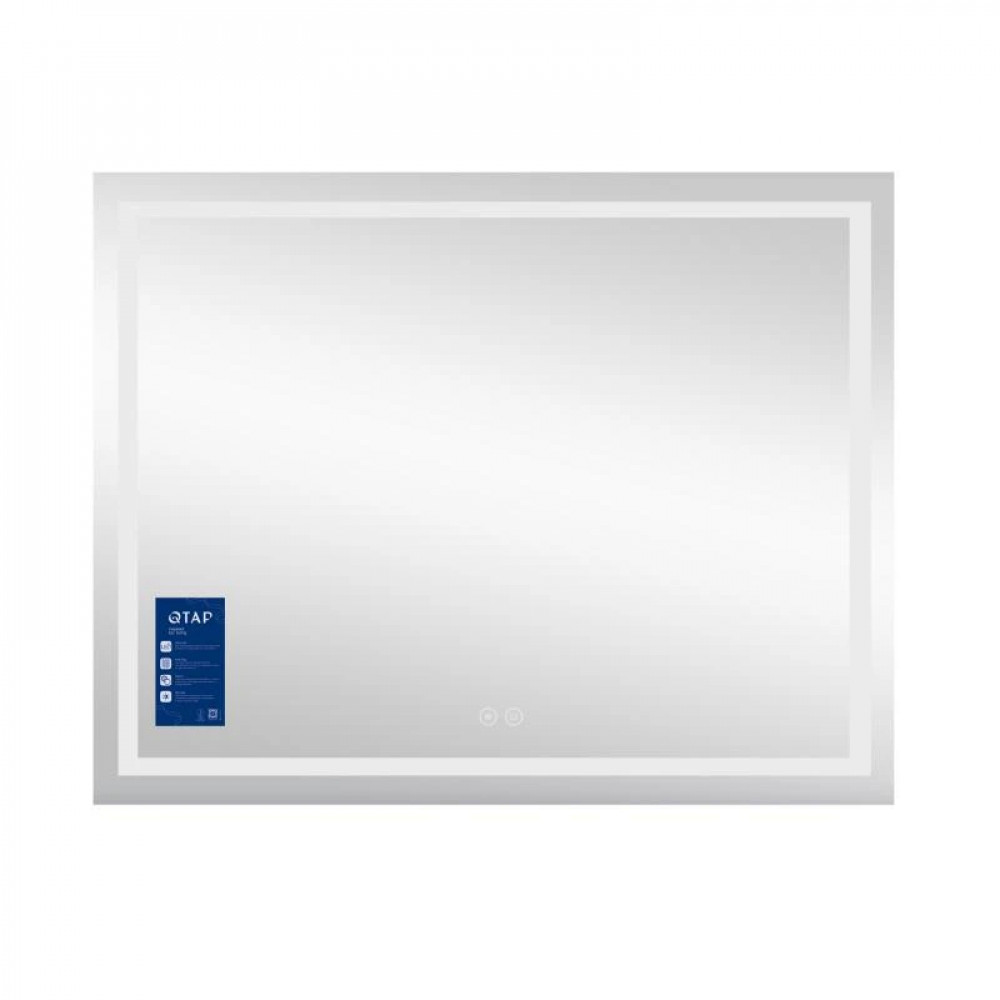 Дзеркало Qtap Mideya (MI1) 1000х700 з LED-підсвічуванням Touch, з антизапотіванням, димером, рег. яскравості QT2078NCF10070 SD00054603