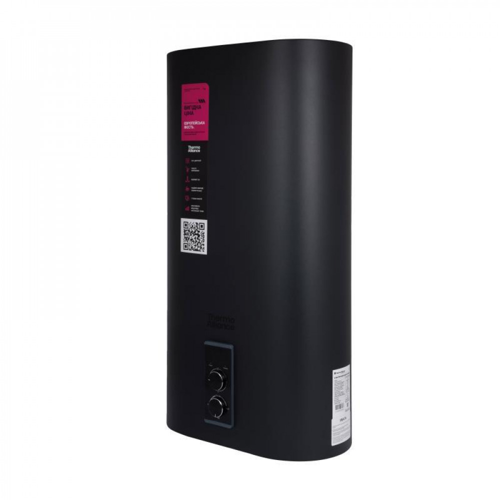 Водонагрівач електричний Thermo Alliance 50 л Black, плоский вертикальний, мокрий ТЕН 2 кВт (0,8+1,2) DT50V20G(PD)/2В SD00054752