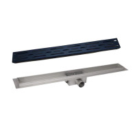 Комплект Qtap Taurus FD800 (BLA) Линейный трап из нержавеющей стали с сухим затвором 800 мм.