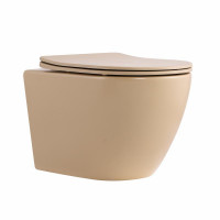 Унітаз підвісний Qtap Robin Ultra Quiet 520×365×340 мм, Beige, з сидінням Slim Duroplast / Soft-close / Quick Release