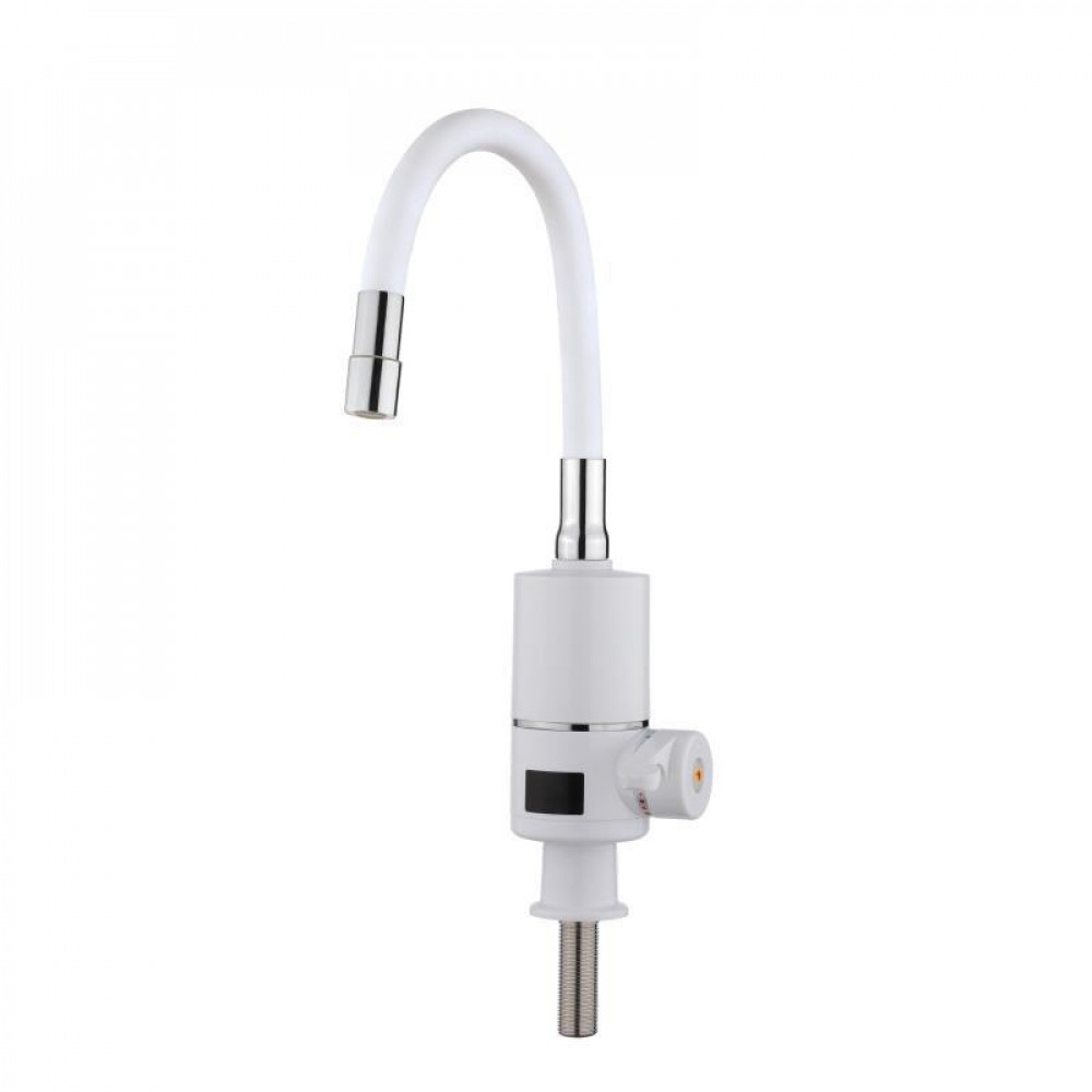 Проточний кран-водонагрівач з гнучким виливом для кухні Lidz Warm 065 LDWAR065WHI49097 White/White SD00055221