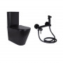 Комплект 2 в 1: підлоговий унітаз Qtap Scorpio Matt Black QT14226088AMB + набір гігієнічного душу Lidz Aria Black LDARI110BLA43394 SD00055247
