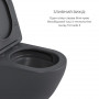 Комплект Qtap Robin Anthracite 3 в 1: підвісний унітаз Ultra Quiet + біде підвісне + раковина накладна QTROBAN49157 SD00055281