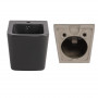 Комплект Qtap Tern Anthracite 3 в 1: підвісний унітаз Ultra Quiet + біде підвісне + раковина накладна QTROBAN49157 SD00055285