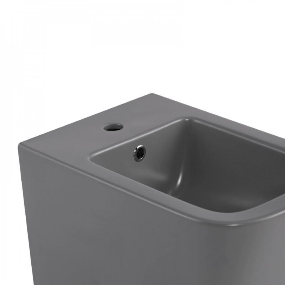 Комплект Qtap Tern Stone grey 3 в 1: підвісний унітаз Ultra Quiet + біде підвісне + раковина накладна QTTERSG49162 SD00055286