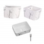 Комплект Qtap Tern Marble 3 в 1: підвісний унітаз Ultra Quiet + біде підвісне + раковина накладна QTTERMR49164 SD00055288