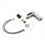 Змішувач для раковини низький Lidz Helix 001F (k35) LDHEL001FNKS49178 Nickel SD00055302