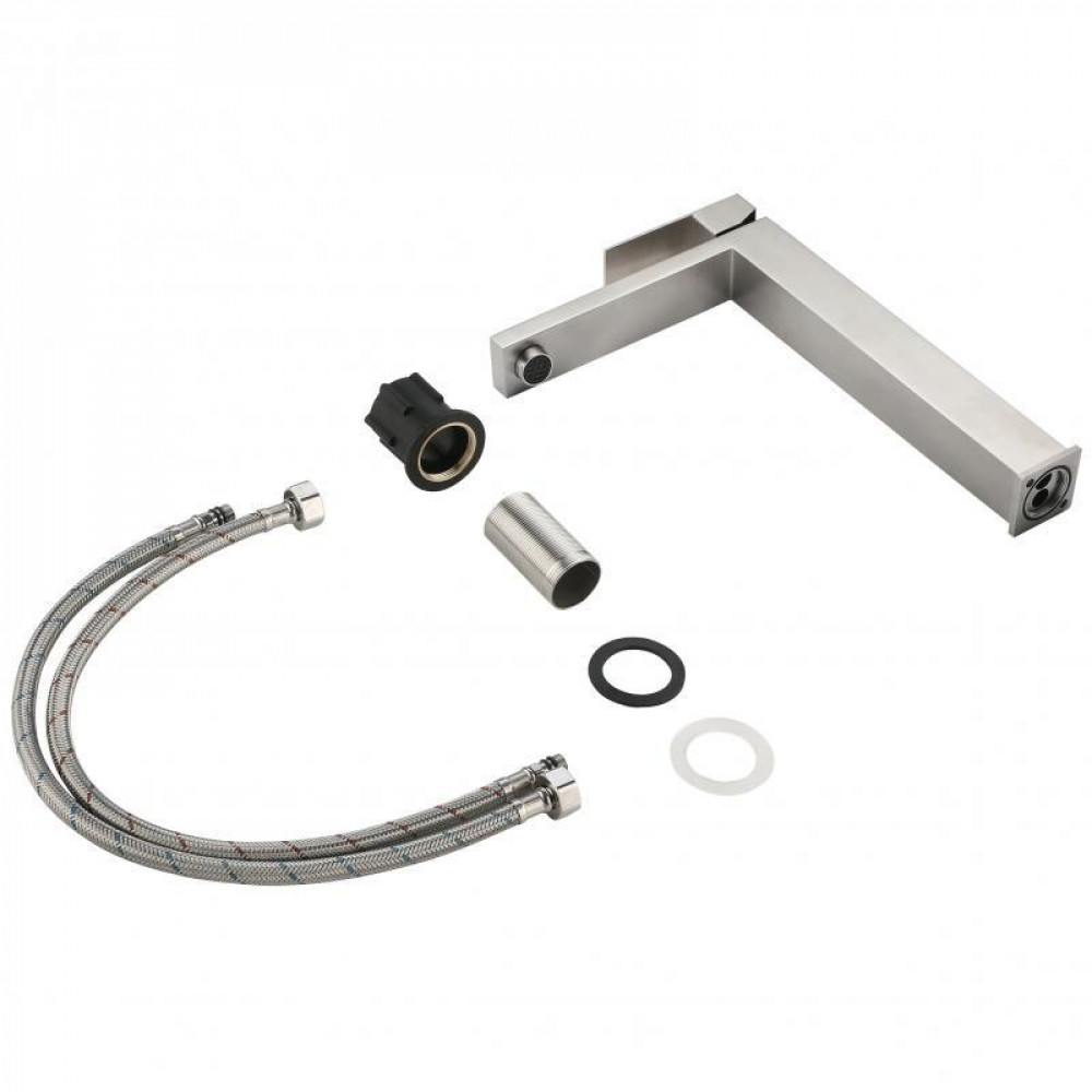 Змішувач для раковини високий Lidz Helix 001FH (k35) LDHEL001FHNKS49179 Nickel SD00055303