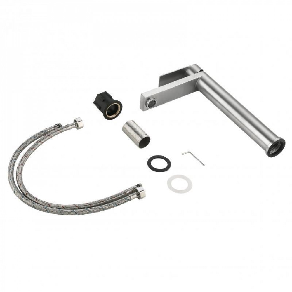 Змішувач для раковини високий Lidz Nexus 001FH (k35) LDNEX001FHNKS49185 Nickel SD00055309
