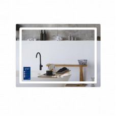 Дзеркало Qtap Mideya (MI2) 800х600 з годинником, з LED-підсвічуванням Touch, з антизапотіванням, димером, рег. яскравості