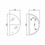 Дзеркало Qtap Taurus HR800 з LED-підсвічуванням Touch, з антизапотіванням, з димером, рег. темп. кольору (3000-6500K) QTTAUHR800 SD00055398