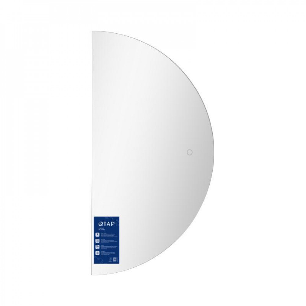 Дзеркало Qtap Taurus HR1200 з LED-підсвічуванням Touch, з антизапотіванням, з димером, рег. темп. кольору (3000-6500K) QTTAUHR1200 SD00055399