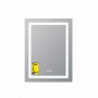Дзеркало Lidz Kubis (KU2) 600х800 з годинником, з LED-підсвічуванням Touch, з антизапотіванням, з димером, рег. яскравості SD00055404