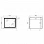 Дзеркало Lidz Kubis (KU2) 700х600 з LED-підсвічуванням Touch, з антизапотіванням, з димером, рег. яскравості LDKU60070049286 SD00055410