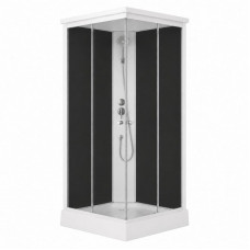 Душовий бокс Lidz Kubis SB90x90.SAT.LOW.GR, скло тоноване 4 мм