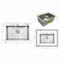 Мийка для кухні інтегрована Lidz Handmade H5843 Brushed Steel 3,0/1,0 мм LDH5843BRU49442 SD00055566
