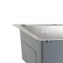 Мийка для кухні інтегрована Lidz Handmade Max 500 H7849R Brushed Steel, 3,0/1,0 мм, крило праворуч, збільшена чаша SD00055588