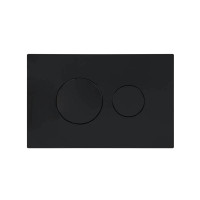 Клавіша змиву Qtap Standard 152x236x28 мм, Matt Black, кругла QTSTD164BLM49470