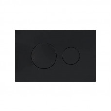 Клавіша змиву Qtap Standard 152x236x28 мм, Matt Black, кругла QTSTD164BLM49470