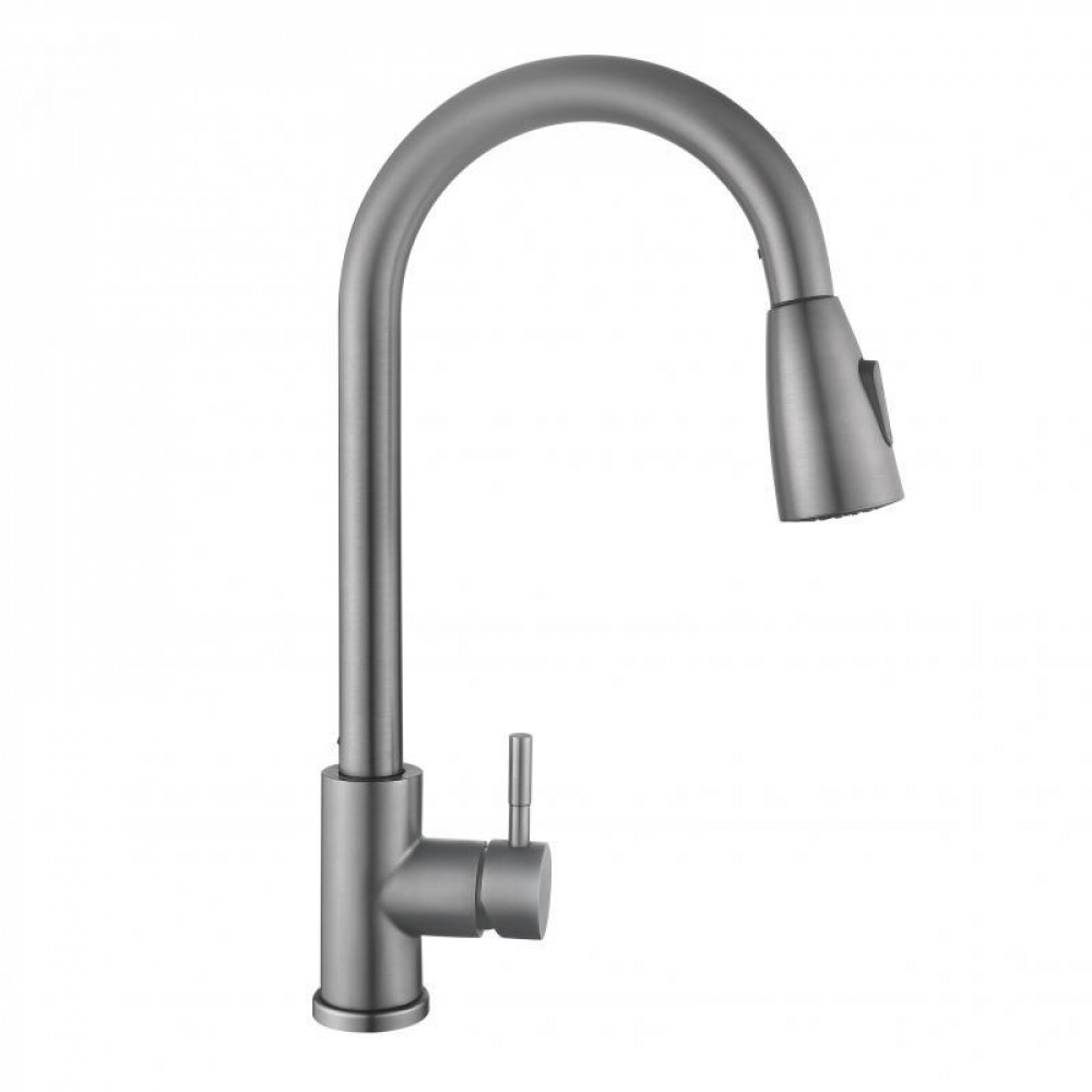 Смеситель для кухни Lidz Aria 015FL (k35) с выдвижным изливом LDARI015FLGRP49560 Graphite SD00055684