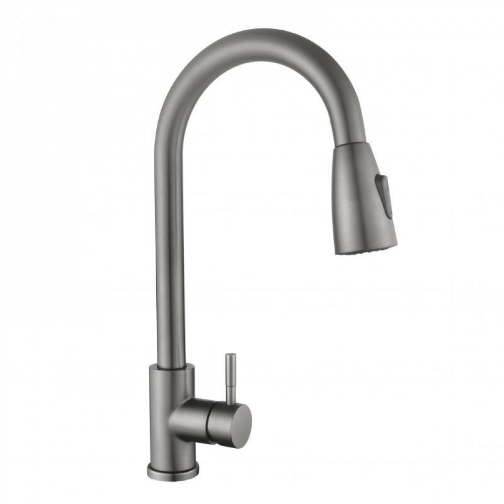 Смеситель для кухни Lidz Aria 015FL (k35) с выдвижным изливом LDARI015FLGRP49560 Graphite SD00055684