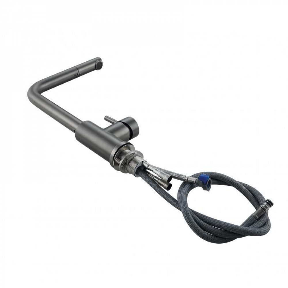 Смеситель для кухни Lidz Aria 015FL1 (k35) с выдвижным изливом LDARI015FL1GRP49561 Graphite SD00055685