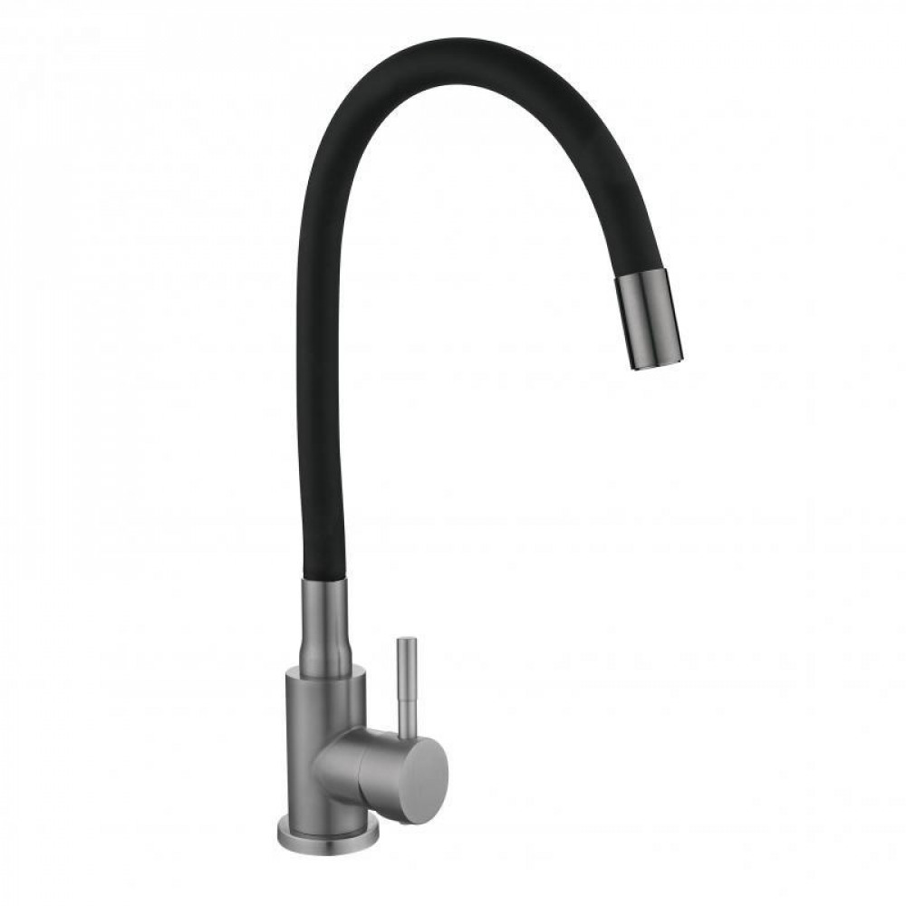 Змішувач для кухні Lidz Aria 015F3 (k35) з гнучким виливом LDARI015F3BGRP49564 Graphite/Black SD00055688