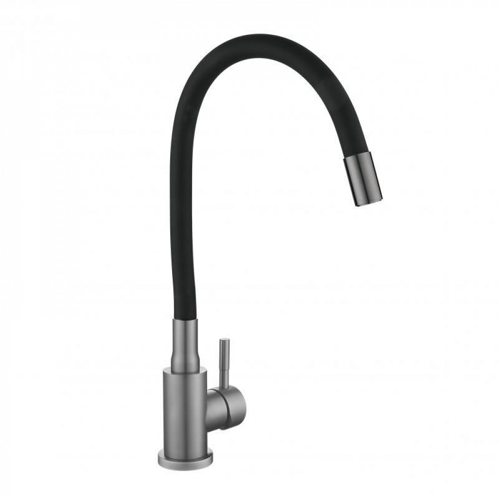 Змішувач для кухні Lidz Aria 015F3 (k35) з гнучким виливом LDARI015F3BGRP49564 Graphite/Black SD00055688