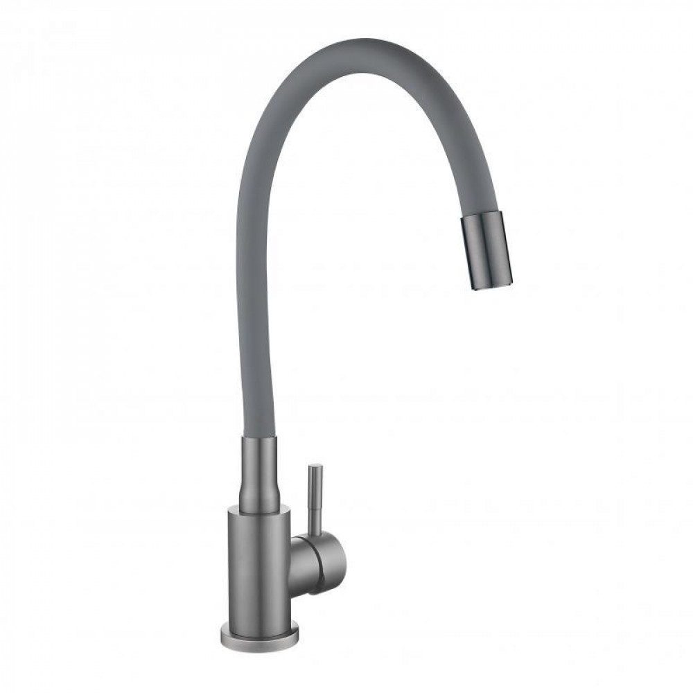Змішувач для кухні Lidz Aria 015F3 (k35) з гнучким виливом LDARI015F3GGRP49565 Graphite/Grey SD00055689