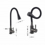 Змішувач для кухні Lidz Aria 015F31 (k35) з гнучким виливом LDARI015F31BGRP49566 Graphite/Black SD00055690