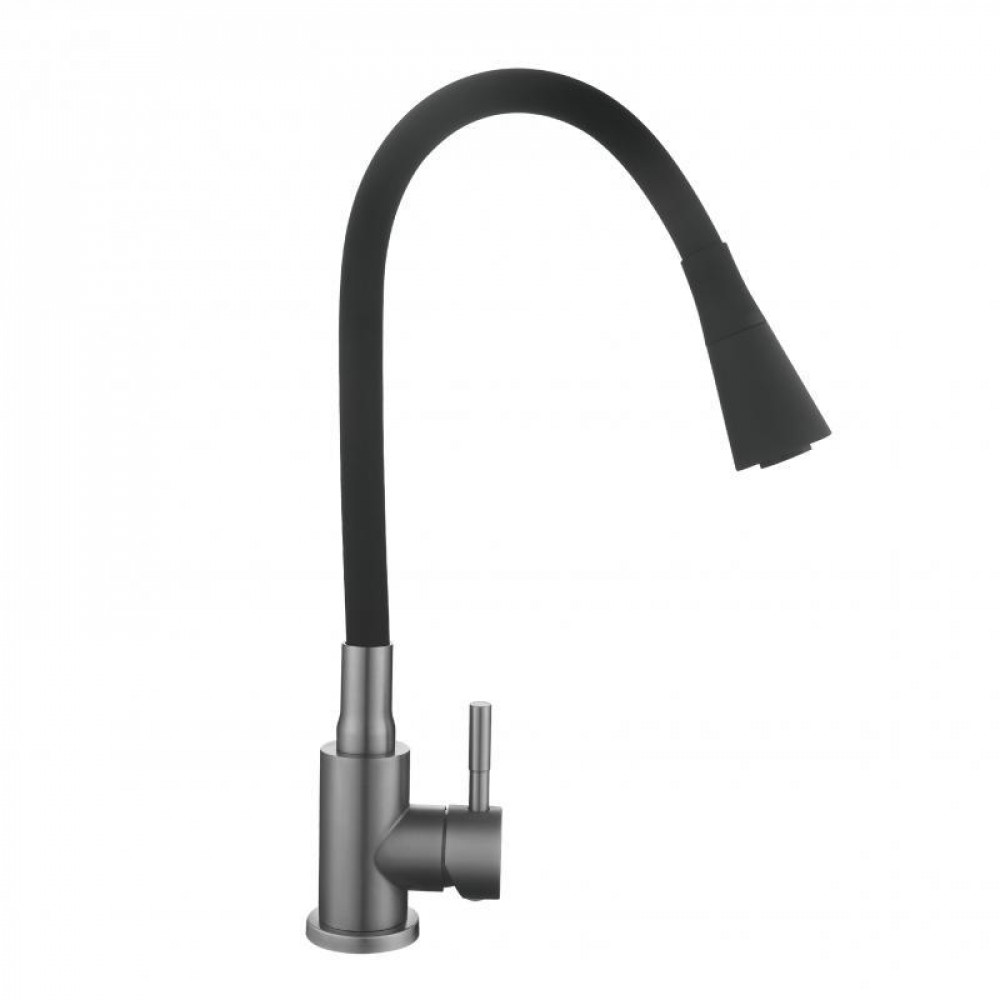 Змішувач для кухні Lidz Aria 015F31 (k35) з гнучким виливом LDARI015F31BGRP49566 Graphite/Black SD00055690