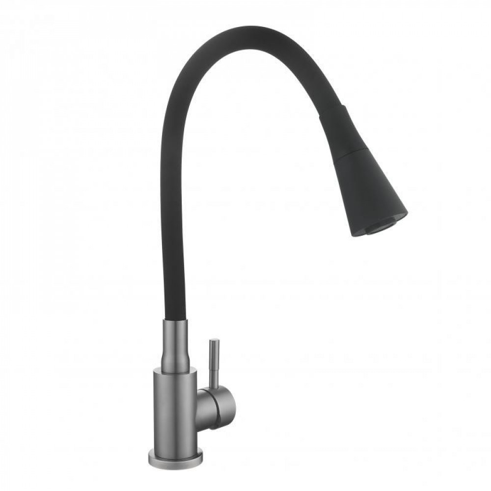 Змішувач для кухні Lidz Aria 015F31 (k35) з гнучким виливом LDARI015F31BGRP49566 Graphite/Black SD00055690