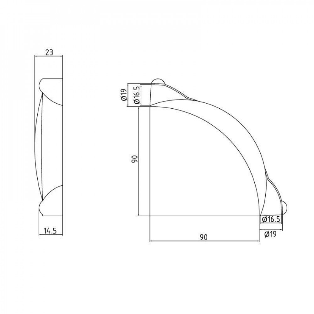 Кутовий фіксатор для труби Thermo Alliance Standart 16 сталевий TAS347W16 SD00055953