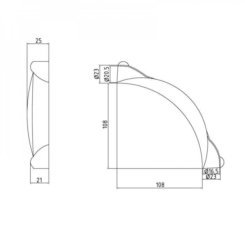Кутовий фіксатор для труби Thermo Alliance Standart 20 сталевий TAS347W20 SD00055956