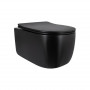 Унітаз підвісний Qtap Taurus Ultra Quiet 515×360×350 мм, Matt Black, з сидінням Slim Duroplast / Soft-close / Quick Release SD00056628