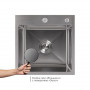 Акційний набір Lidz: мийка Handmade H4545 Decor 2,5/0,5 мм + K01G Корзина для кухонной мойки SD00057081