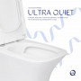 Унитаз напольный Qtap Presto Quadro безобідковий з сідінням Soft-close QTPRE27W51021 SD00057145