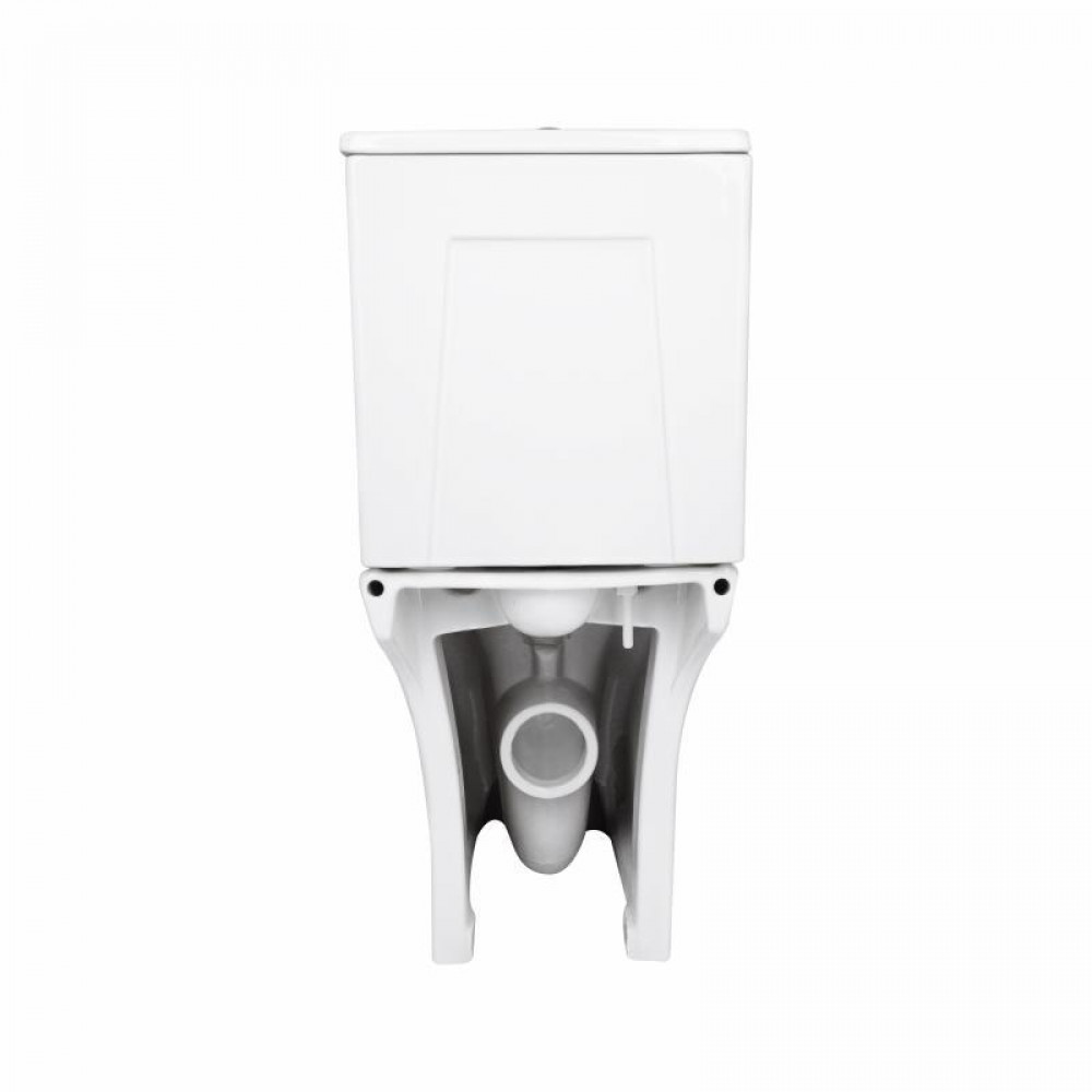 Унитаз напольный Qtap Presto Quadro безобідковий з сідінням Soft-close QTPRE27W51021 SD00057145