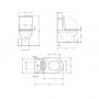 Унитаз напольный Qtap Presto безобідковий з сідінням Soft-close QTPRE27W51022 SD00057146