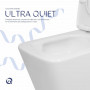 Унітаз підлоговий Qtap Crow Eco Ultra Quiet безобідковий з сідінням Soft-close QTCRO27W51030 SD00057154