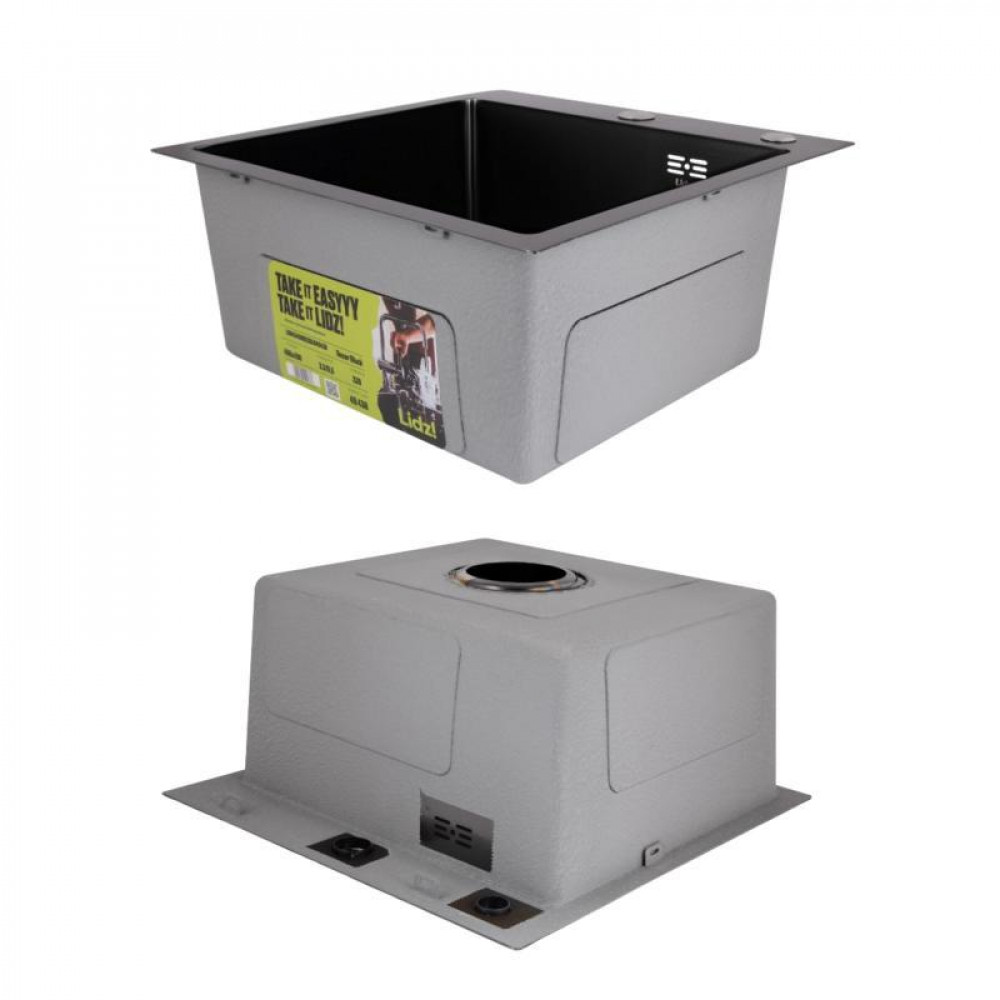 Акційний набір Lidz: мийка H4545 Black PVD Decor 2,5/0,5 мм + Змішувач Aria для кухні з гнучким виливом (k35) Black SD00057348