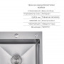 Акційний набір Lidz: мийка H5050H інтегрована Decor Honeycomb 2,5/0,5 мм LDH5050DEC48365 + Змішувач Aria для кухні з гнучким SD00057349