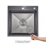 Акційний набір Lidz: мийка інтегрована Decor Black PVD Honeycomb 2,5/0,5 мм + Змішувач Aria для кухні з гнучким виливом (k35) SD00057350